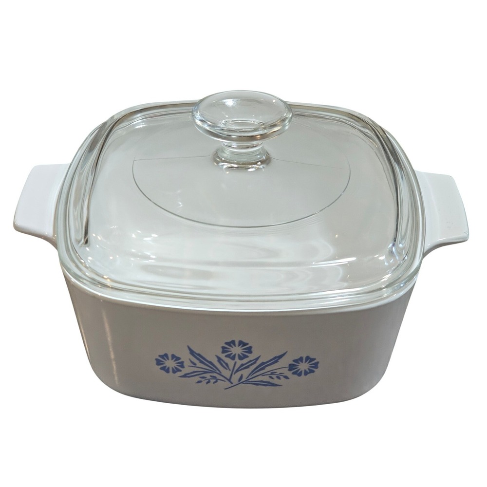 Corning Ware Blue Cornflower 1.5 Quart Casserole Dish A-1-1/2-B with Glass Lid